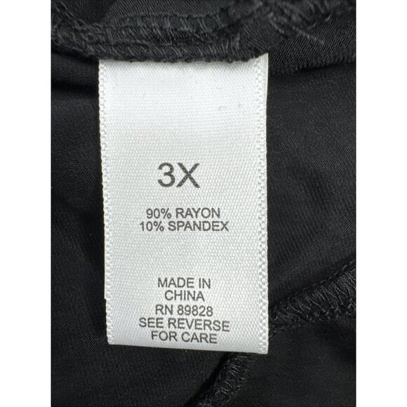 LOGO By Lori Goldstein Rayon 230 Tank Dress With Ruffle Size 3X Black QVC - Picture 9 of 9